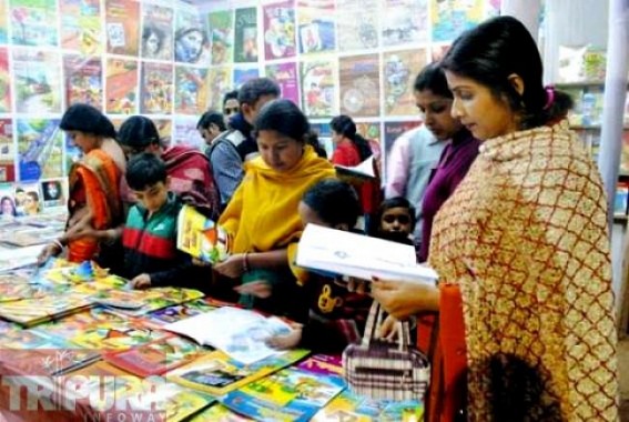 Huge foot fall continues to be seen in the Agartala Book Fair 